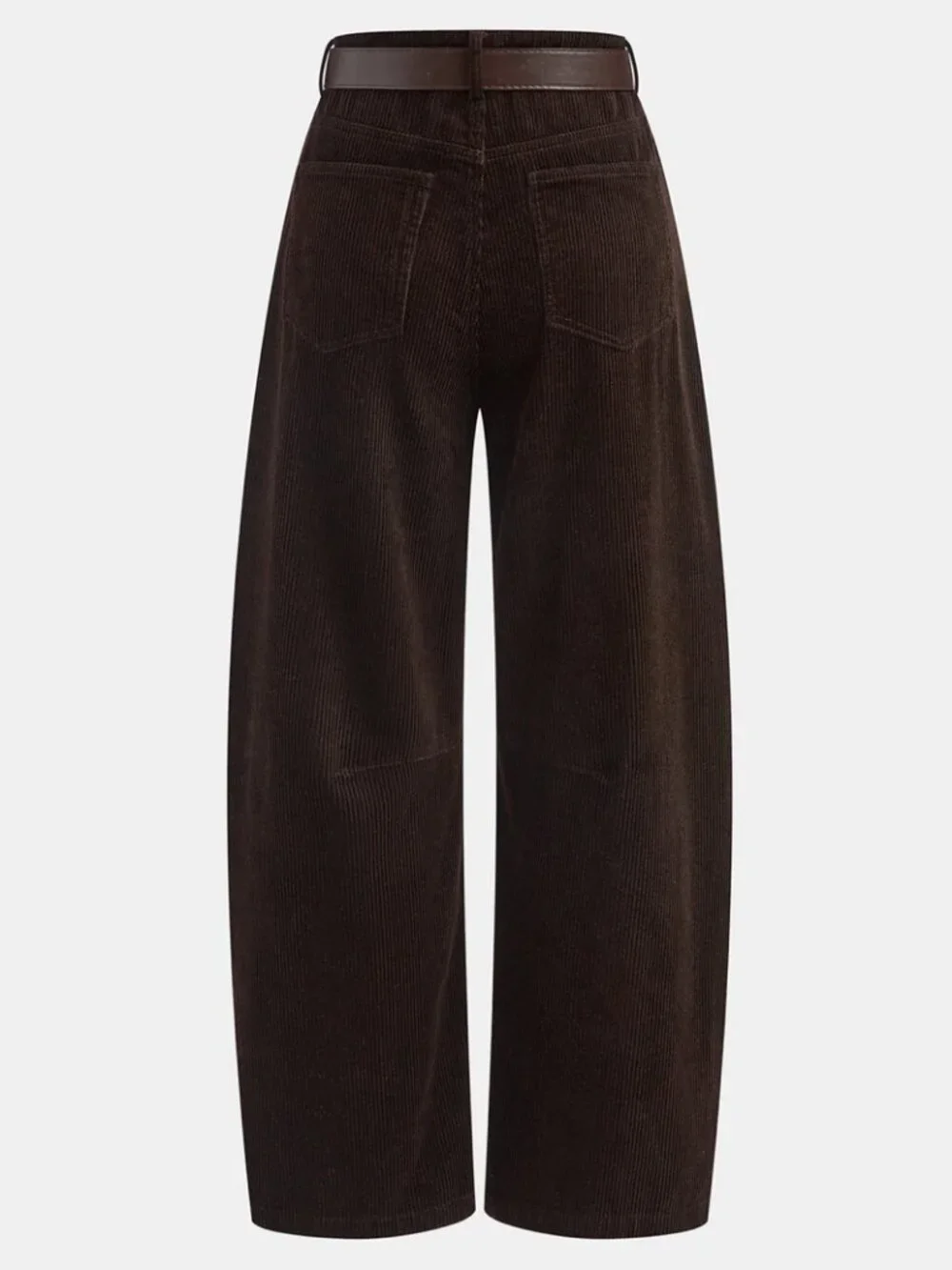 Commense Belted Corduroy Wide-Leg Pants - Picture 2 of 6